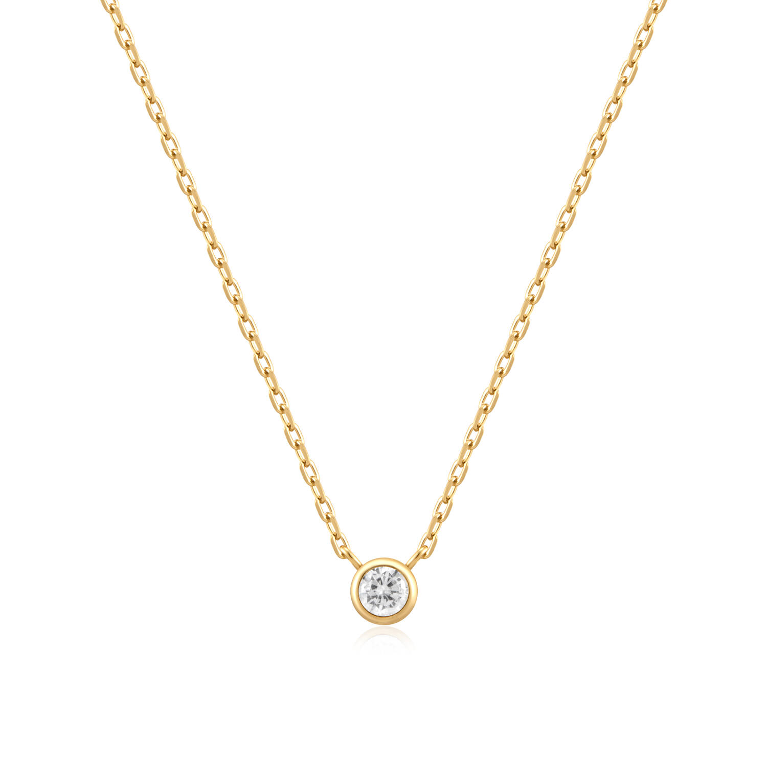  Sunshine Chaser - Silber / 14kt GP - Zirkonia - 45cm